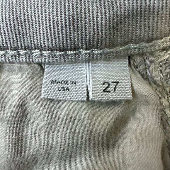 Helmut Lang Slouchy Skinny Pants Gray Cropped Women's sz 27 - Picture 11 of 16